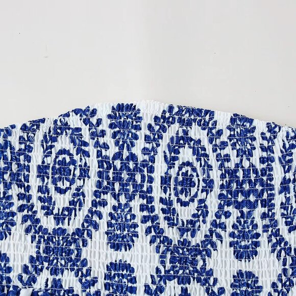 Strapless Ruched Flowy Top - Picture 6 of 6